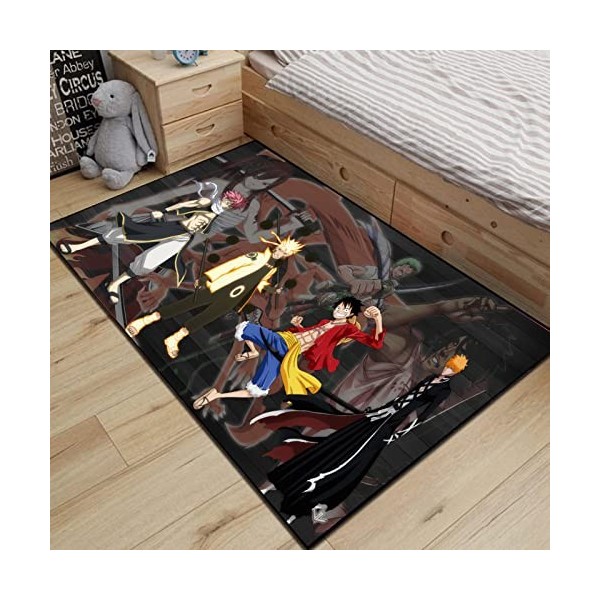 Rauans Tapis Anime One Piece Luffy Tapis de Sol paillasson Chambre Chambre Cuisine Salon Tapis antidérapant,A,80X120cm