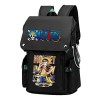 WANHONGYUE One Piece Anime Cosplay Backpack Cartable Sac à Dos pour Ordinateur Portable de 15,6 Pouces Gris / 6