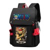 WANHONGYUE One Piece Anime Cosplay Backpack Cartable Sac à Dos pour Ordinateur Portable de 15,6 Pouces Gris / 6