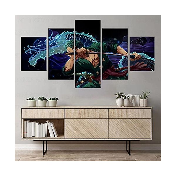 Wondbeau Impression Sur Toile Cinq Tableaux Consécutifs Décoration De Maison Moderne Peinture 5 Panneaux Abstraits Modulaire 