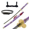 Hashiman - Katana One Piece - Roronoa Zoro Enma - Réplique Manga Sabre + Support dEpée Bois + Ceinture