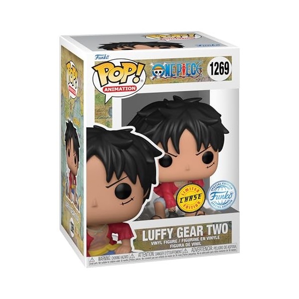 Funko Pop ! Animation : One Piece - Luffy Gear Two Special Edition Multicolor Chase Figurine exclusive en vinyle 1269