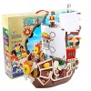 HEYCCO One Piece Thousand Sunny Set SY6298 Compatible avec Le-go Livré avec 9 Figurines déquipage,A