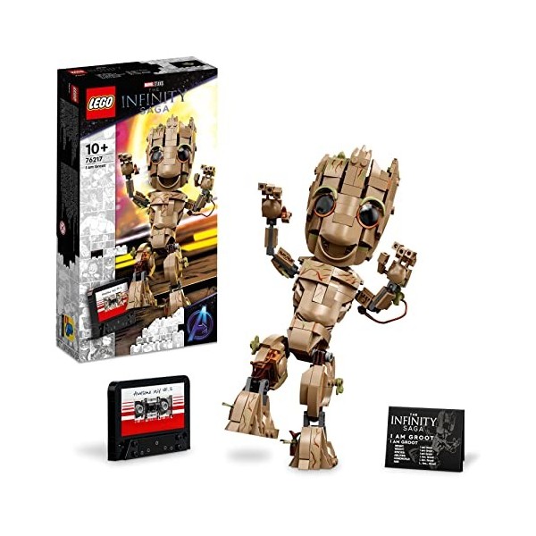 LEGO 76217 Marvel Je sAppelle Groot, Jouet de Cadeau de Noël, et Figurine du Bébé dans Le Film, Les Gardiens de la Galaxie 2