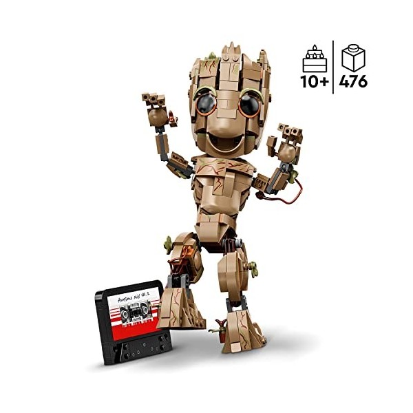 LEGO 76217 Marvel Je sAppelle Groot, Jouet de Cadeau de Noël, et Figurine du Bébé dans Le Film, Les Gardiens de la Galaxie 2
