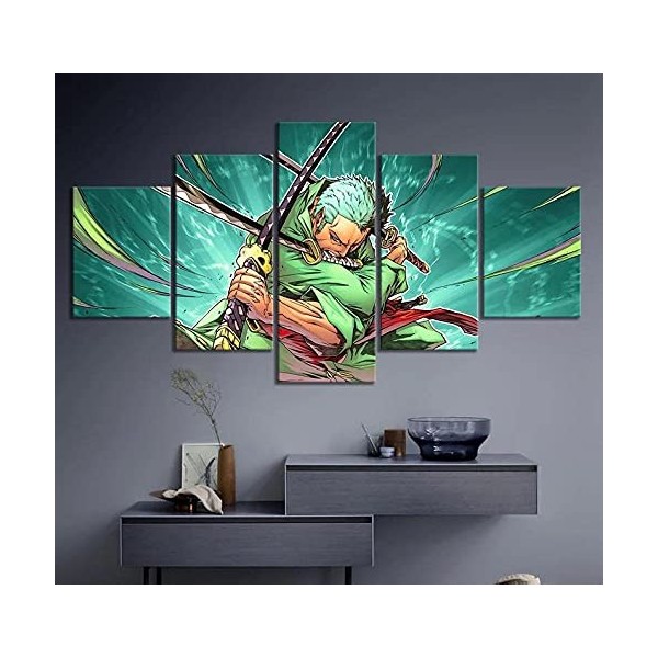 MPPSU One Piece Anime Animation Roronoa-Zoro Tableaux, Posters et Arts Décoratifs Tableau Cuisine Decoration Murale Salon Mod