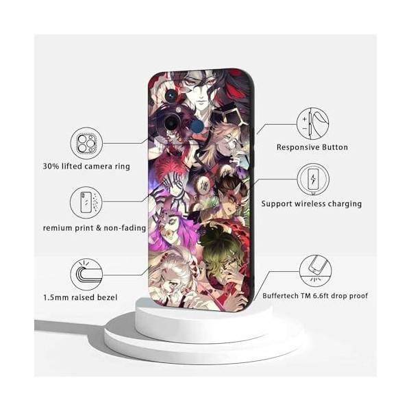 2 Pièces Coque pour Xiaomi Redmi 12C 4G/11A 4G 6.71, avec Anime motif Demon Slayer Kamado Nezuko Tanjirou Zenitsu Kagaya Am