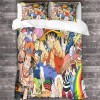 CRJUS One Piece Literie 3D Imprimé en Microfibre avec Parure De Lit, Anime Housse De Couette Et Fermeture Éclair - Linge De L