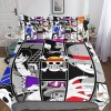 One Piece Ensemble De Literie Imprimé en 3D Parure De Lit Housse De Couette Sets en Microfibre Confortable Luffy Anime Housse