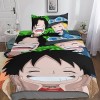 One Piece Ensemble De Literie Imprimé en 3D Parure De Lit Housse De Couette Sets en Microfibre Confortable Luffy Anime Housse