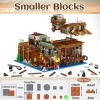 OundarM Village de pêche - Mini Briques de Construction pour cabane, Jeu darchitecture Jeu de Construction modulaire pour Ad