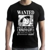 ABYSTYLE - One Piece - T-Shirt - Wanted Luffy - Noir et Blanc - Homme XXL 