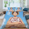 EKENOZ One Piece Housse De Couette,Imprimée en 3D Luffy Housse De Couettes 3 Pièces,Microfibre Housses De Couette,Fermeture É