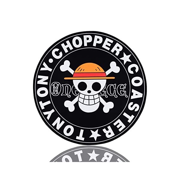 Roffatide Anime One Piece Tapis Rond Chapeau de Paille équipage Couverture Tapis de Sol Tapis Noir pour La Maison 100x100 cm