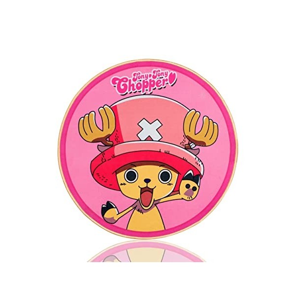 Roffatide Anime One Piece Tapis Rond Chapeau de Paille équipage Couverture Tapis de Sol Tapis Noir pour La Maison 100x100 cm