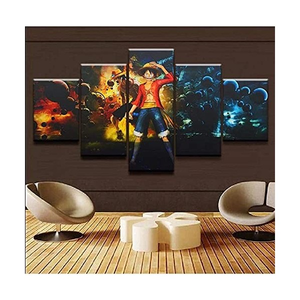 MPPSU One Piece Anime Manga Luffy Poster Tableaux, Posters et Arts Décoratifs Tableau Cuisine Decoration Murale Salon Moderne