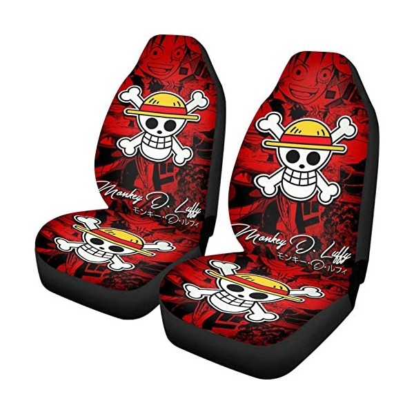 Housse De Siege Voiture Anime De One Piece Luffy Couverture De Siège De Voiture Universel Housse De Sieges Auto pour Homme Fe