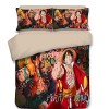 DDONVG One Piece Parure de lit 135 x 200 cm, garçon, fille, enfant, dessin animé, ruffy imprimé 3D, housse de couette avec ta