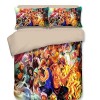 DDONVG One Piece Parure de lit 135 x 200 cm, garçon, fille, enfant, dessin animé, ruffy imprimé 3D, housse de couette avec ta