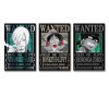 Poster One Piece Wanted Zoro Sanji Luffy - Impression sur toile - Affiches dœuvres dart - Esthétique - 20 x 30 cm