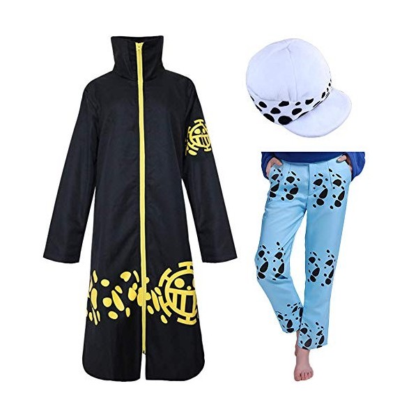 Updayday Trafalgar Law 2nd Cosplay Costume One Piece Trafalgar Law Cosplay Costume Adulte Veste Cape Ensemble Complet avec Ch