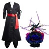 Jiumaocleu Roronoa Zoro Cosplay Costume Tenue et figurine Zoro 39 cm Modèles Combinaison après 2 ans Wano Country Zorro Noir 