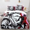 ONE PIECE Trafalgar·Law Anime ensembles de literie dessin animé 3D imprimé Polyester tissu 1 housse de couette + 1/2 taie do