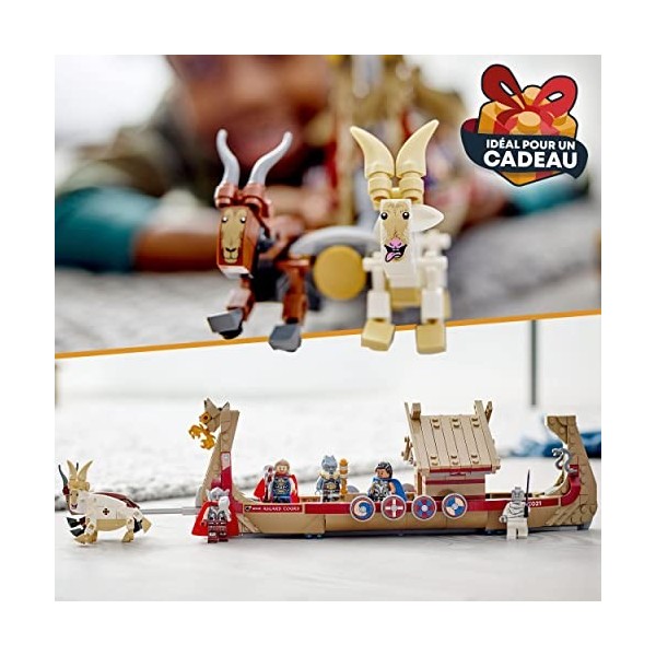 LEGO 76208 Marvel Le Drakkar de Thor, Jouet à Construire de Bateau avec Minifigurines Avengers et Stormbreaker, pour Enfants