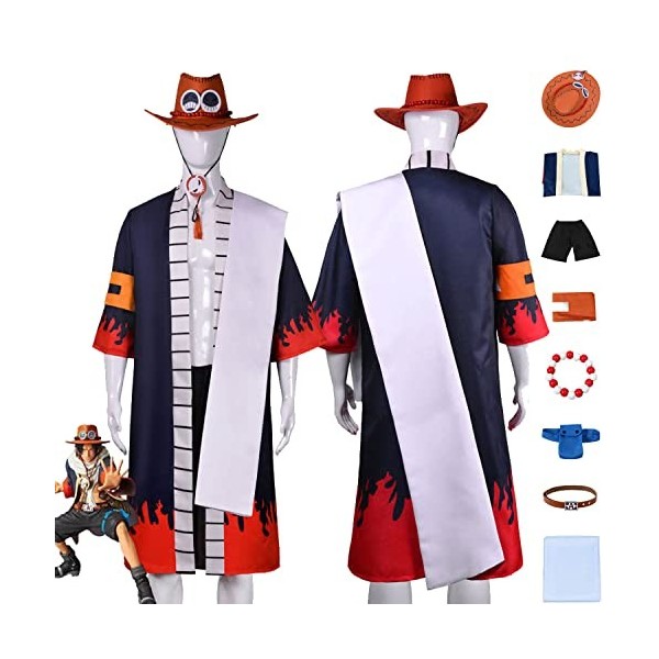 Tjmiaohao Anime One Piece Portgas D Ace Cosplay Costume Outfit Wano Country Kinono Ensemble Complet Halloween Uniforme Dress 