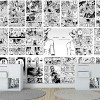 KADIBEER Papiers peints Fond décran 3D One Piece Manga Noir et Blanc Anime Restaurant Chambre Dortoir…