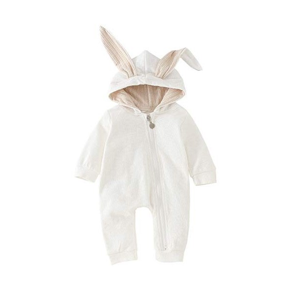 AGQT Costume dHalloween pour bébé - Costume animal - Combinaison pour garçons et filles de 0 à 36 mois, Blanc., 2-2.5 ans