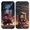 LYUBFDC 2 Pièces Coque pour Samsung Galaxy A12 4G 6.5, avec Anime Motif Demon Slayer Kamado Nezuko Tanjirou Manga Antichoc 