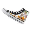 WANHONGYUE One Piece Anime Unisexe Baskets Montantes à Lacets Baskets Hautes Canvas Sneakers Bottines Mode 35 EU Noir / 13