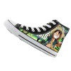 WANHONGYUE One Piece Anime Unisexe Baskets Montantes à Lacets Baskets Hautes Canvas Sneakers Bottines Mode 35 EU Noir / 13