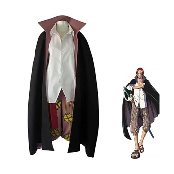 HAIDU Anime One Piece Cosplay Character Shanks,Anime Themed Shanks Costume Adult Kimono Robe Full Halloween Carnival Costume 