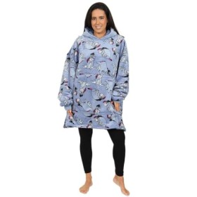 Disney Eeyore Sweat à capuche en polaire surdimensionné pour femme Bleu, bleu, taille unique