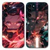 LYUBFDC 2 Pièces Coque pour Samsung Galaxy S23+ 5G 6.6, avec Anime Motif Demon Slayer Kamado Nezuko Tanjirou Manga Antichoc