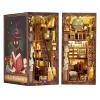 Cutefun DIY Book Nook Kit Maison de Poupées Miniatures Nook Nook Puzzle 3D Livre Bois Serre-Livres dart avec Lumière LED Mag