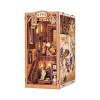 Cutefun DIY Book Nook Kit Maison de Poupées Miniatures Nook Nook Puzzle 3D Livre Bois Serre-Livres dart avec Lumière LED Mag