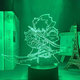 KJsdaADSA Lampe de nuit 3D - Illusion danime - Lampe LED - Pour chambre denfant - Décoration de chambre - Cadeau de fête - 