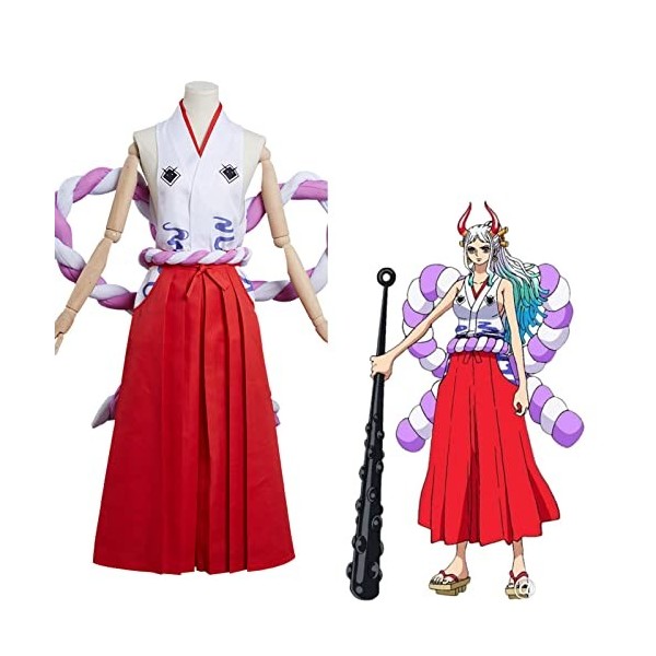 Zenhhrpt Anime One Piece Yamato Cosplay Costume Tenues Halloween Carnaval Costume XL