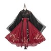 Dittzz Robe chinoise en chanvre pour femme - Vêtements de tang - Costume traditionnel chinois - Broderie - Hanfu - Robe pour 