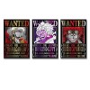 Poster One Piece Wanted sur toile représentant Eustass Luffy Law - Décoration murale - 40 x 60 cm