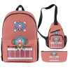 WANHONGYUE One Piece Anime Sacs portés Dos Set de Sac Scolaire Sac à Dos + Sac Poitrine + Trousse / 22