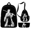 WANHONGYUE One Piece Anime Sacs portés Dos Set de Sac Scolaire Sac à Dos + Sac Poitrine + Trousse / 22