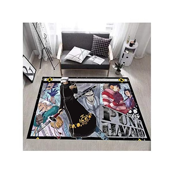 3D Tapis Anime One Piece Tapis De Sol Paillasson De Chambre Tapis, Antidérapant Intérieur Moelleux Tapis, pour Descente De Li