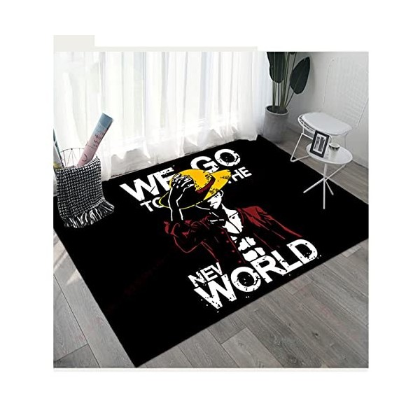 Tapis Anime One Piece 3D Rrectangle Tapis De Antidérapant Tapis De Sol Souple pour Canapé Salon Chambre Moderne Décoration D