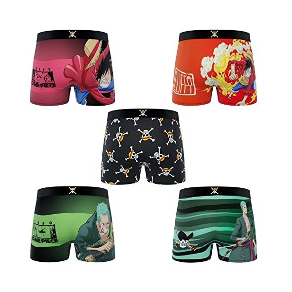 FREEGUN Boxer Homme One Piece S, Pack de 5 OP2