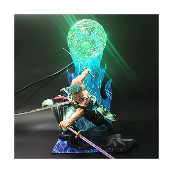 Goitruas Veilleuse décorative Anime One Piece Lampe de table pour chambre denfant Figurine Luffy 3D LED garçons fans danima