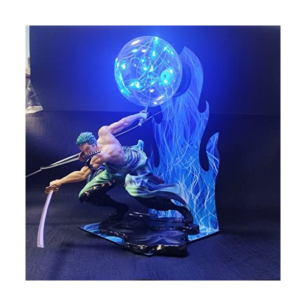 Goitruas Veilleuse décorative Anime One Piece Lampe de table pour chambre denfant Figurine Luffy 3D LED garçons fans danima